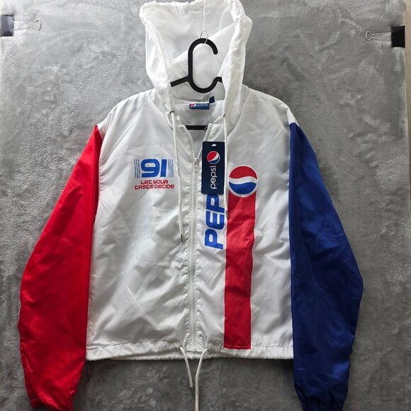 Pepsi Windbreaker‎ Jacket Small NWT Unisex - Picture 1 of 15